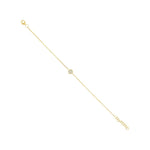 0.05CT 14K Y/G DIAMOND PAVE CIRCLE BRACELET