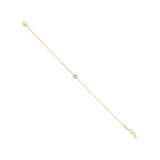 0.05CT 14K Y/G DIAMOND PAVE CIRCLE BRACELET