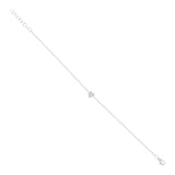 0.04CT 14K W/G DIAMOND PAVE HEART BRACELET