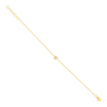 0.04CT 14K Y/G DIAMOND PAVE HEART BRACELET