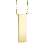 0.06CT 14K Y/G DIAMOND BAR MATTE NECKLACE