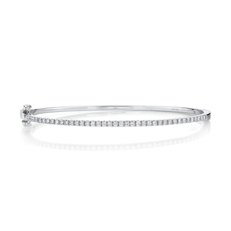 0.73CT 14K W/G DIAMOND BANGLE