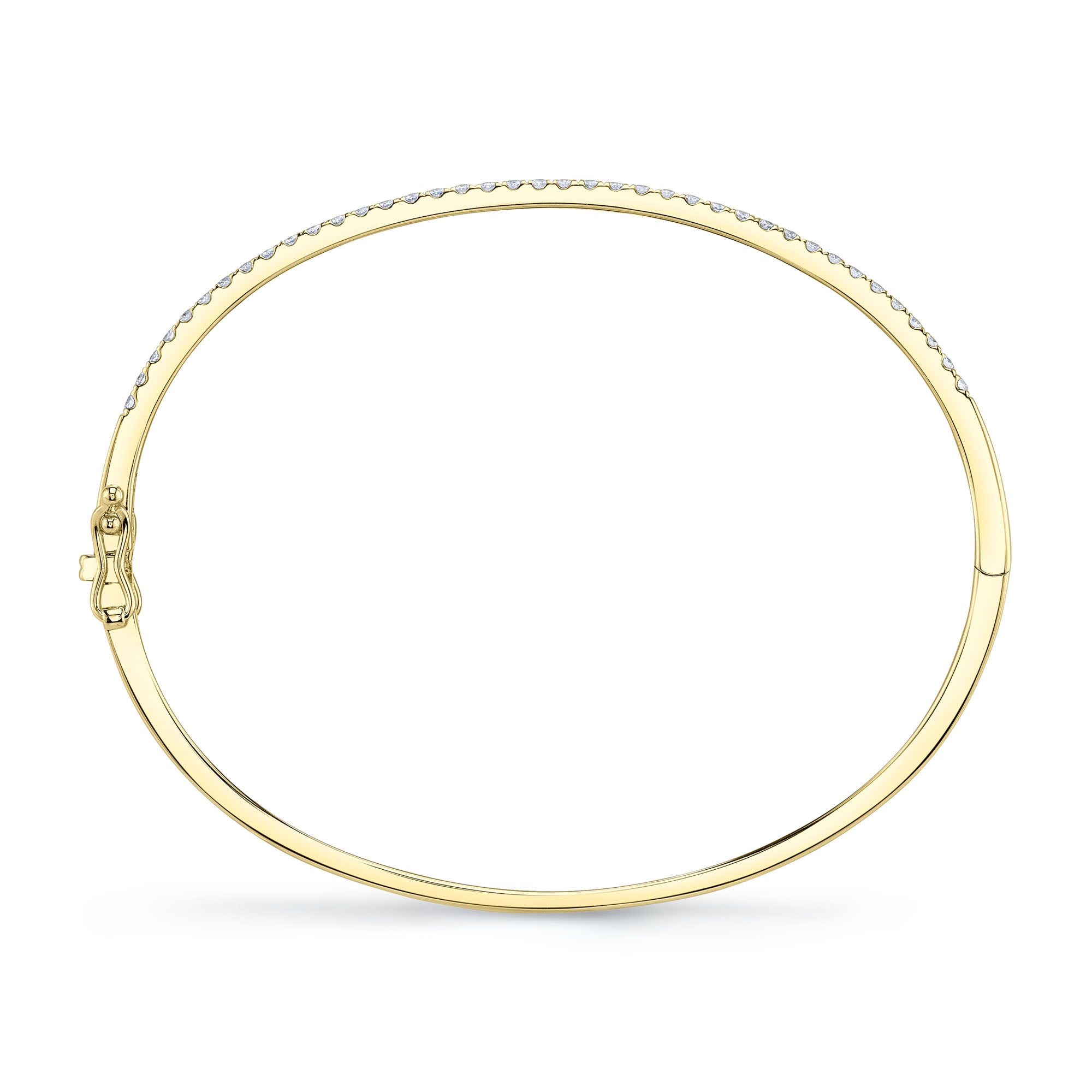 0.62CT 14K Y/G DIAMOND BANGLE