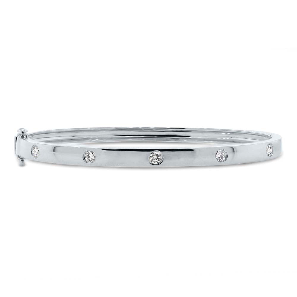 0.38CT 14K W/G DIAMOND BANGLE
