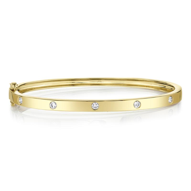 0.38CT 14K Y/G DIAMOND BANGLE