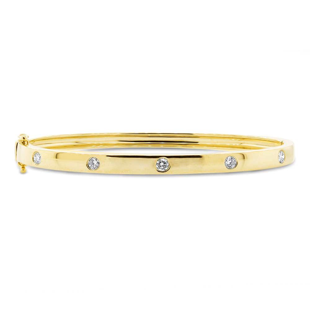 0.38CT 14K Y/G DIAMOND BANGLE