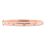 0.38CT 14K R/G DIAMOND BANGLE