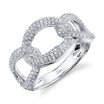 0.55CT 14K W/G DIAMOND LINK RING