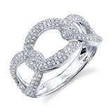 0.55CT 14K W/G DIAMOND LINK RING