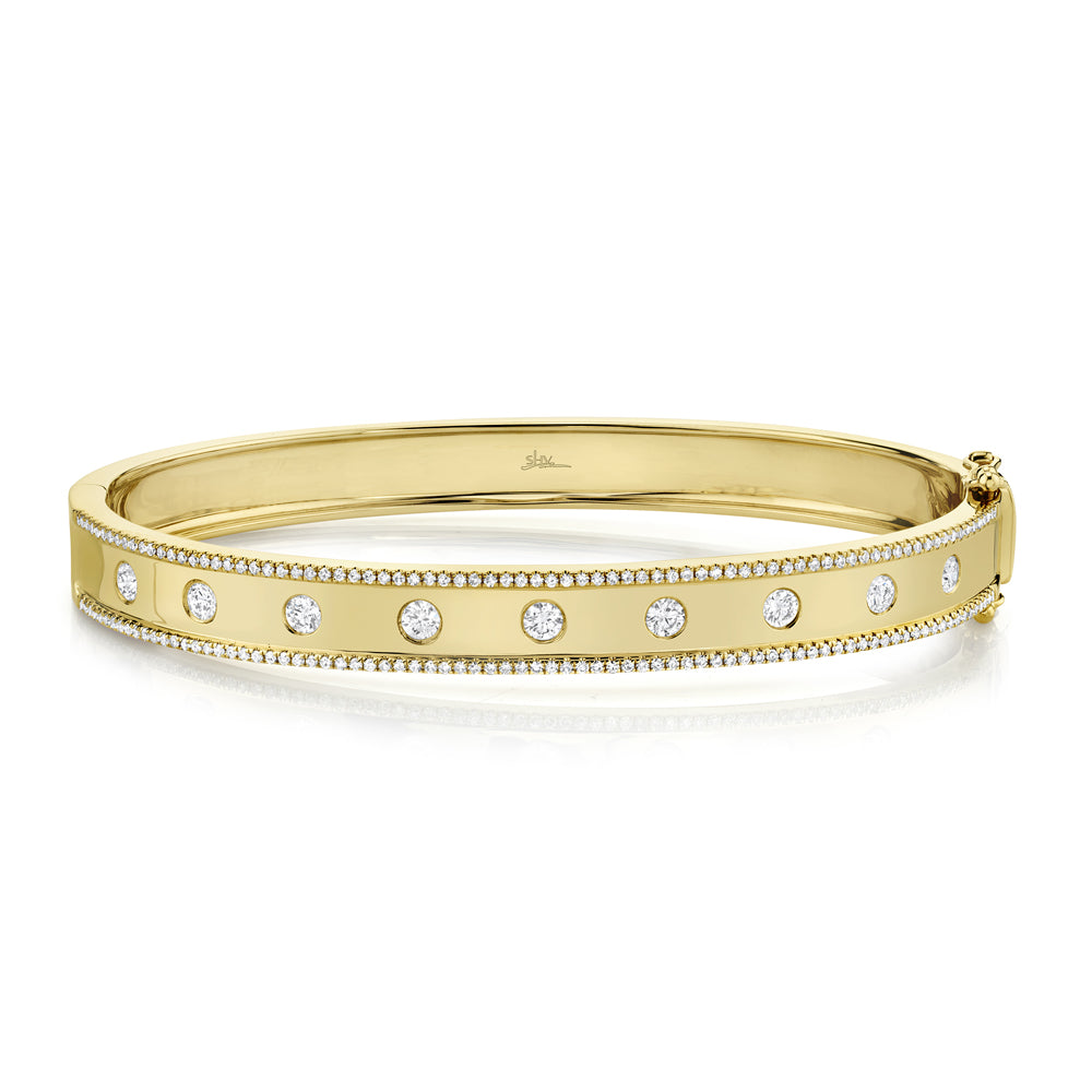 0.97CT 14K Y/G DIAMOND BANGLE