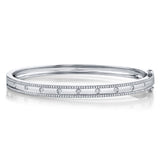 0.62CT 14K W/G DIAMOND BANGLE