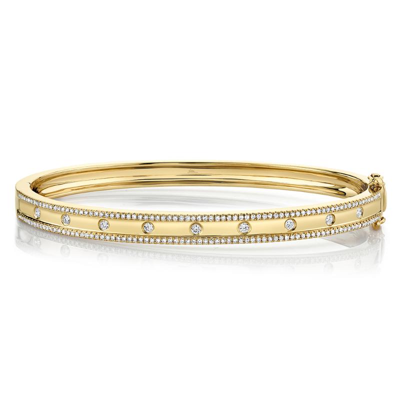 0.62CT 14K Y/G DIAMOND BANGLE