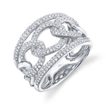 0.61CT 14K W/G DIAMOND LADYS LINK RING