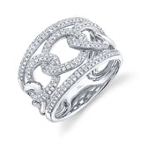 0.61CT 14K W/G DIAMOND LADYS LINK RING