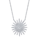 0.43CT 14K W/G DIAMOND STARBURST NECKLACE