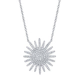 0.43CT 14K W/G DIAMOND STARBURST NECKLACE