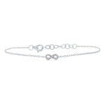 0.04CT 14K W/G DIAMOND INFINITY BRACELET