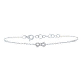 0.04CT 14K W/G DIAMOND INFINITY BRACELET