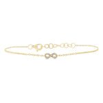 0.04CT 14K Y/G DIAMOND INFINITY BRACELET
