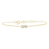 0.04CT 14K Y/G DIAMOND INFINITY BRACELET