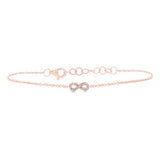 0.04CT 14K R/G DIAMOND INFINITY BRACELET
