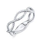 0.19CT 14K W/G DIAMOND INFINITY RING