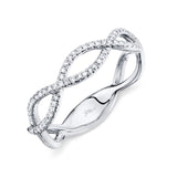 0.19CT 14K W/G DIAMOND INFINITY RING