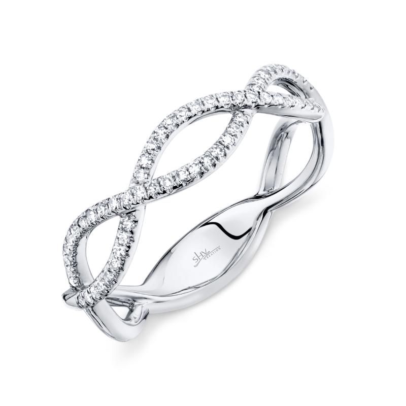0.19CT 14K W/G DIAMOND INFINITY RING
