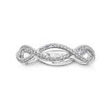 0.19CT 14K W/G DIAMOND INFINITY RING