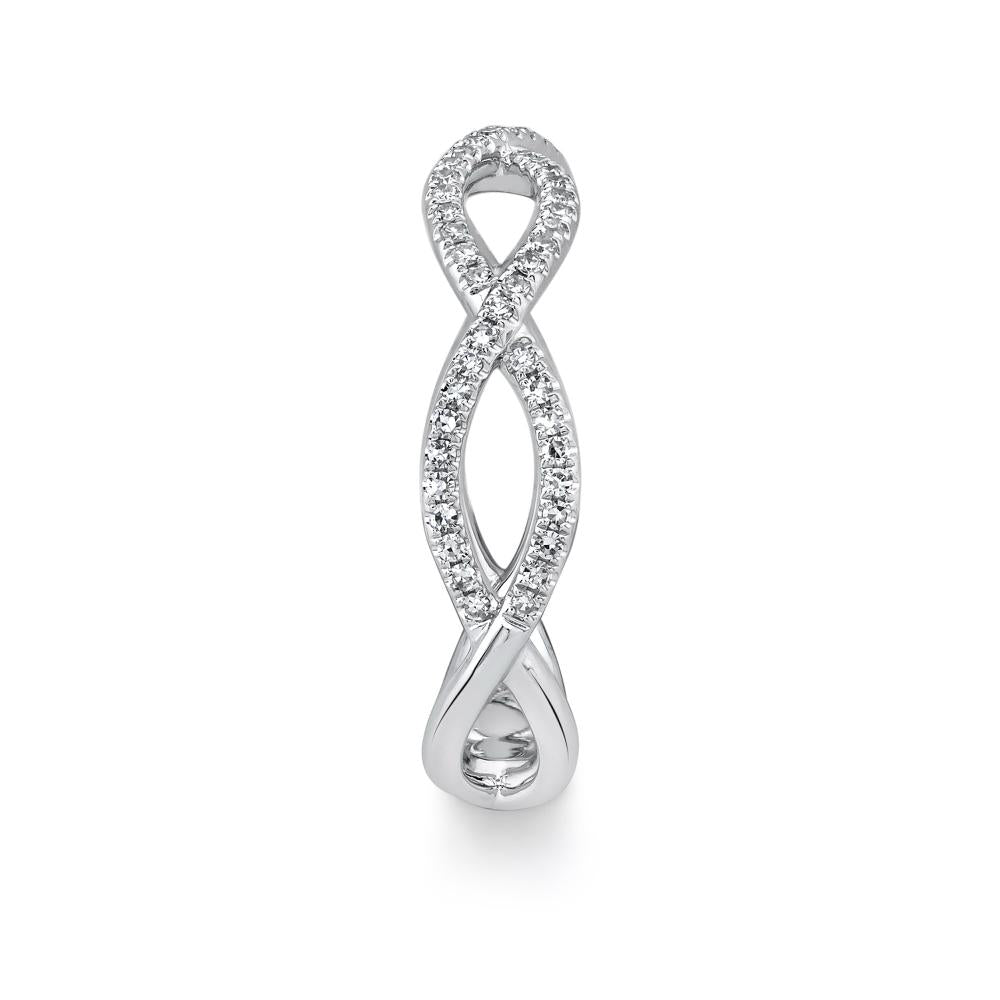 0.19CT 14K W/G DIAMOND INFINITY RING