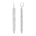 1.43CT 14K W/G DIAMOND FEATHER EARRING