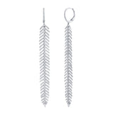 1.43CT 14K W/G DIAMOND FEATHER EARRING