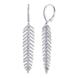 0.60CT 14K W/G DIAMOND FEATHER EARRING