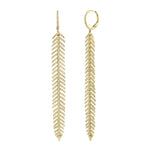 1.43CT 14K Y/G DIAMOND FEATHER EARRING