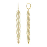 1.43CT 14K Y/G DIAMOND FEATHER EARRING