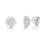 0.24CT 14K W/G DIAMOND STARBURST STUD EARRING
