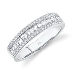 0.55CT 14K W/G DIAMOND BAGUETTE LADYS BAND