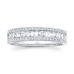 0.55CT 14K W/G DIAMOND BAGUETTE LADYS BAND