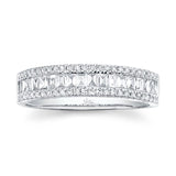 0.55CT 14K W/G DIAMOND BAGUETTE LADYS BAND