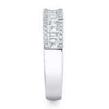 0.55CT 14K W/G DIAMOND BAGUETTE LADYS BAND