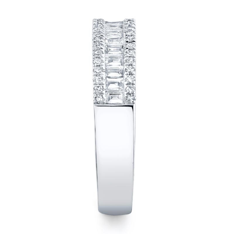0.55CT 14K W/G DIAMOND BAGUETTE LADYS BAND