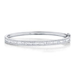 1.74CT 14K W/G DIAMOND BAGUETTE BANGLE