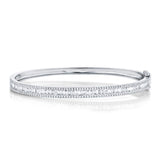 1.74CT 14K W/G DIAMOND BAGUETTE BANGLE