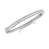 1.74CT 14K W/G DIAMOND BAGUETTE BANGLE