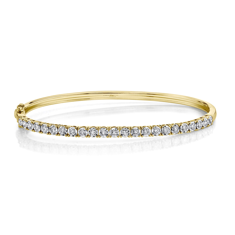 0.69CT 14K Y/G DIAMOND BANGLE