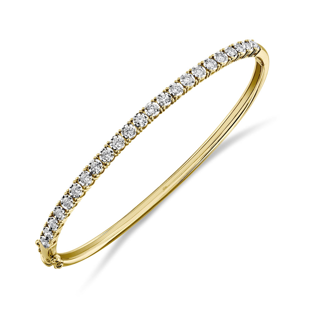 0.69CT 14K Y/G DIAMOND BANGLE