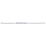 0.21CT DIAMOND & 0.53CT BLUE SAPPHIRE 14K W/G BRACELET