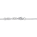 0.21CT DIAMOND & 0.53CT BLUE SAPPHIRE 14K W/G BRACELET
