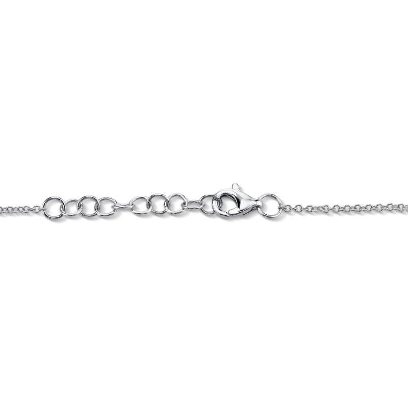 0.21CT DIAMOND & 0.53CT BLUE SAPPHIRE 14K W/G BRACELET