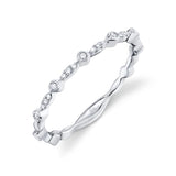 0.06CT 14K W/G DIAMOND LADYS BAND